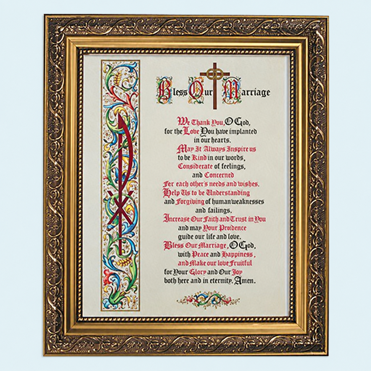 Bless Our Marriage Framed Print
