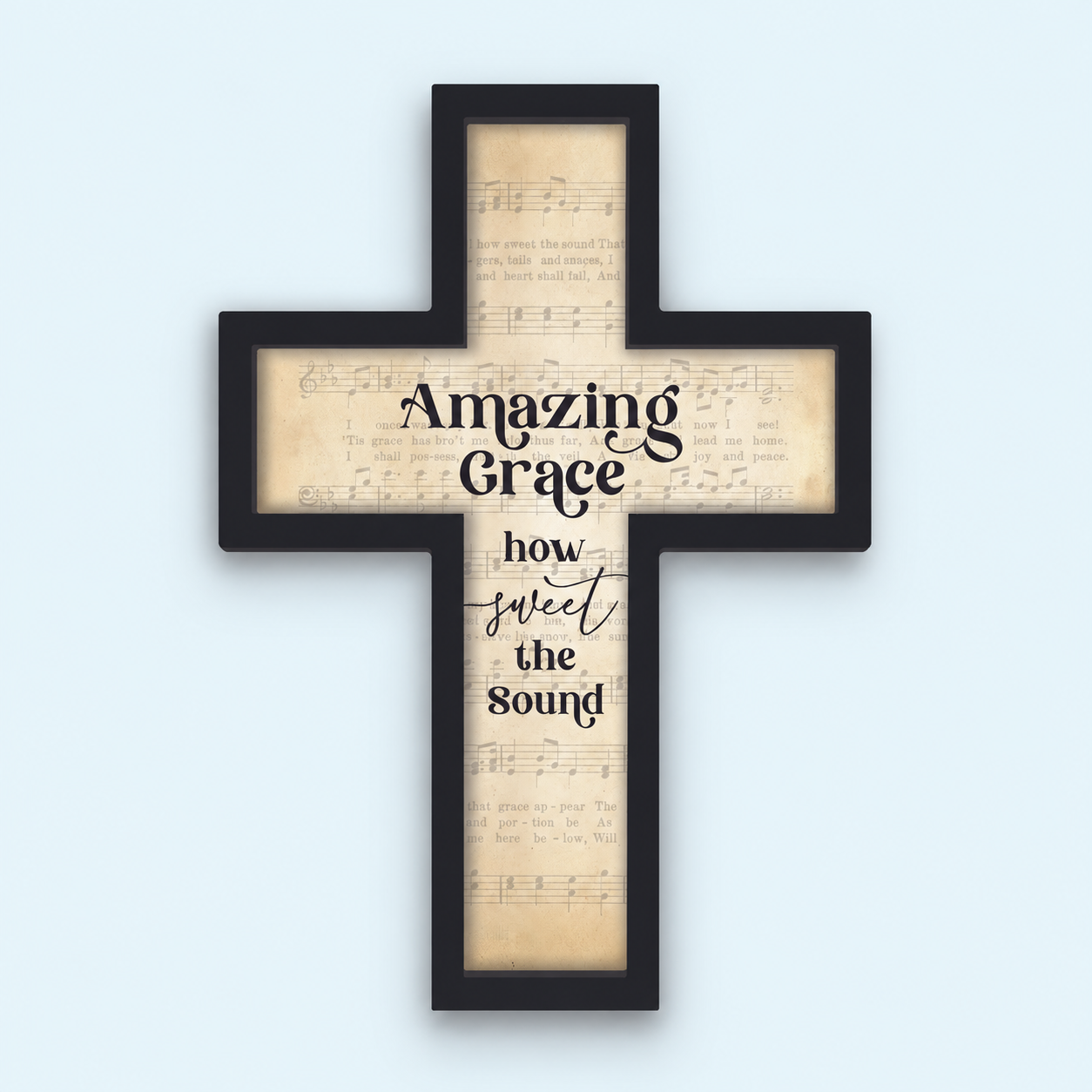 Hymns of Our Heritage Framed Cross – Amazing Grace, 24 × 34 in.
