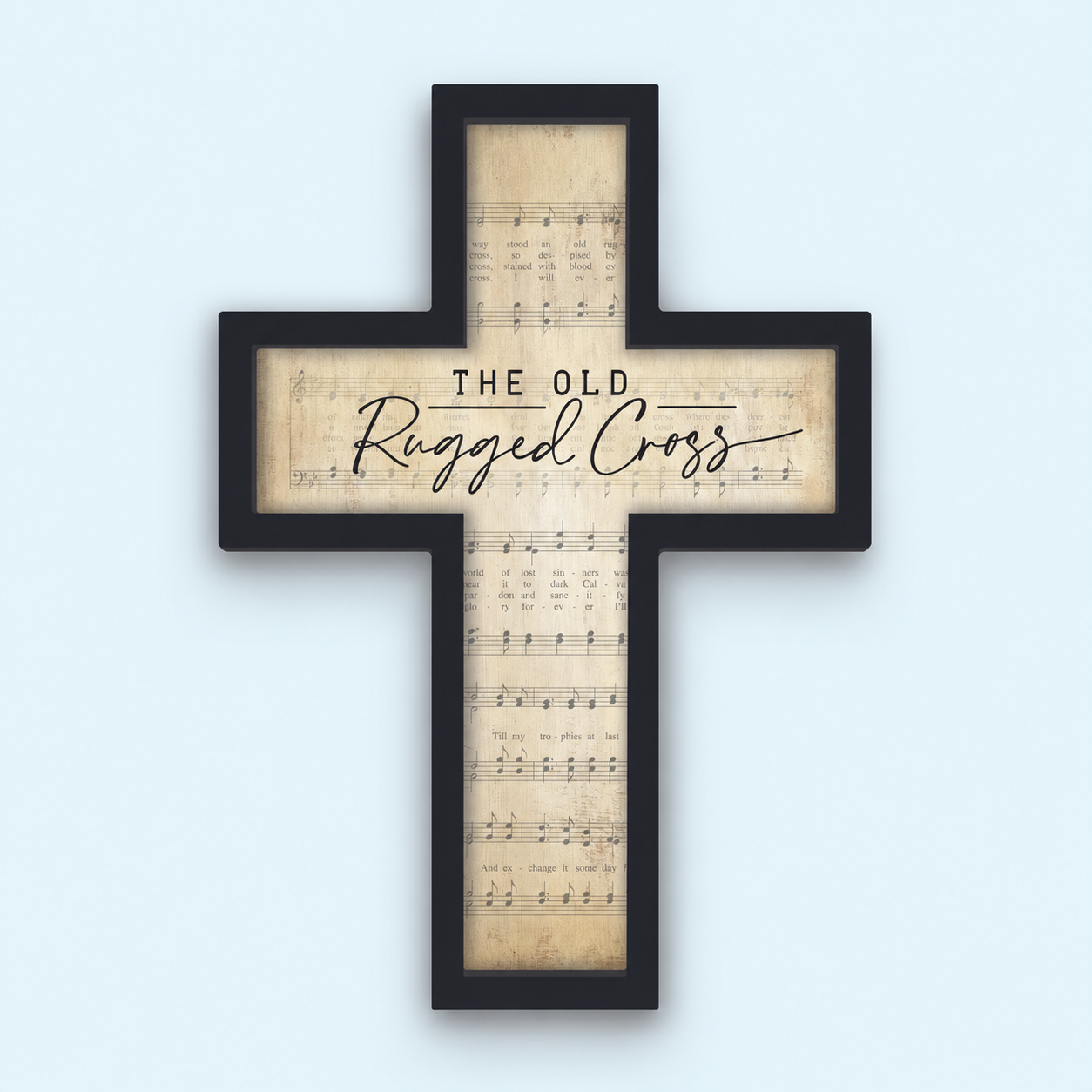 Hymns of Our Heritage Framed Cross – The Old Rugged Cross, 24 × 34 in.
