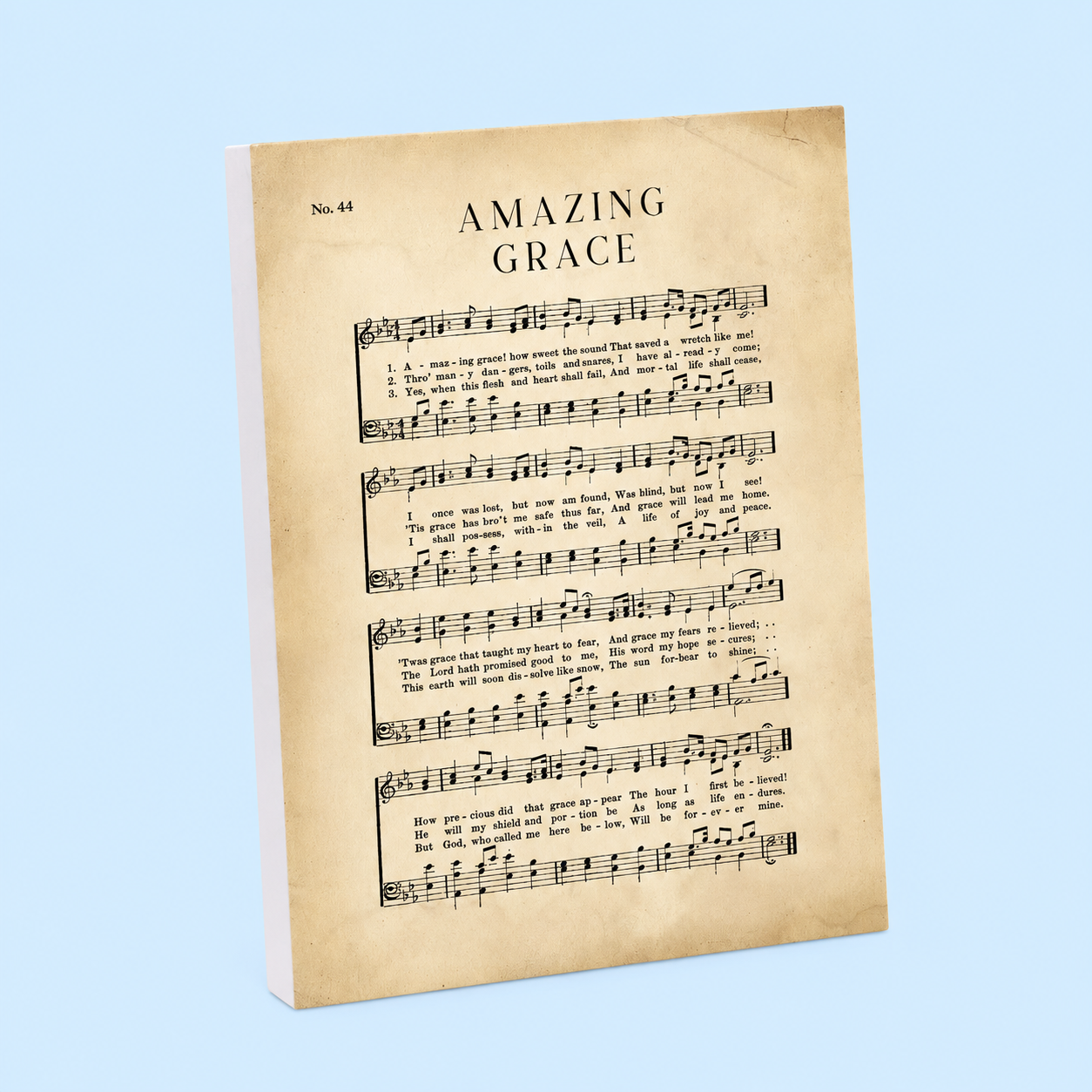 Hymns of Our Heritage Amazing Grace Easel Block – 5.5 × 7.25 in.