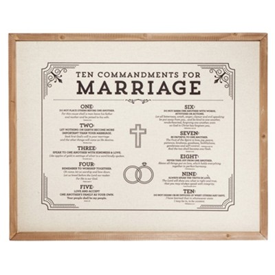 Ten Commandments for Marriage Wall Art