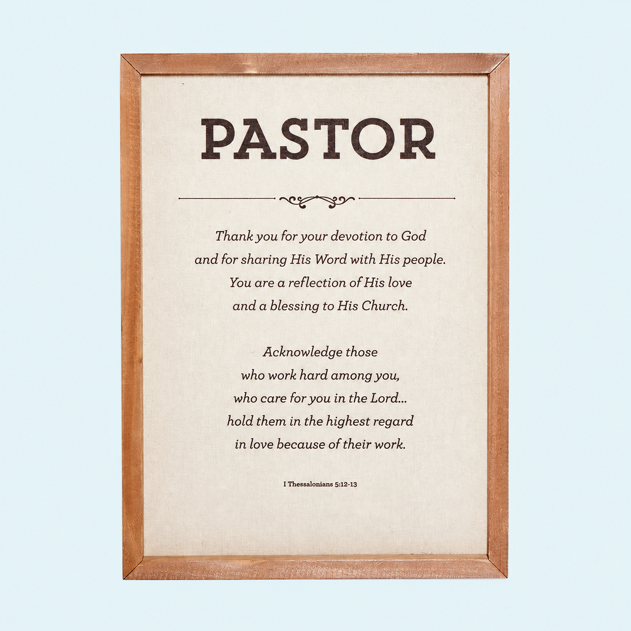 Pastor Framed Art – 11 × 15 in.