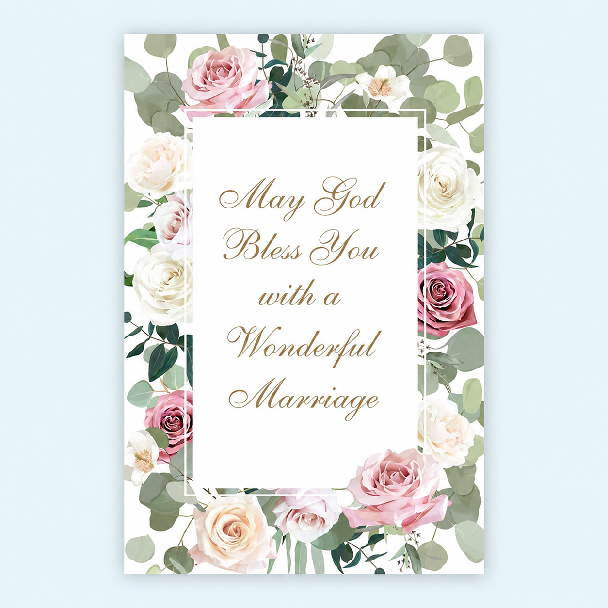 May God Bless You Wedding Card
