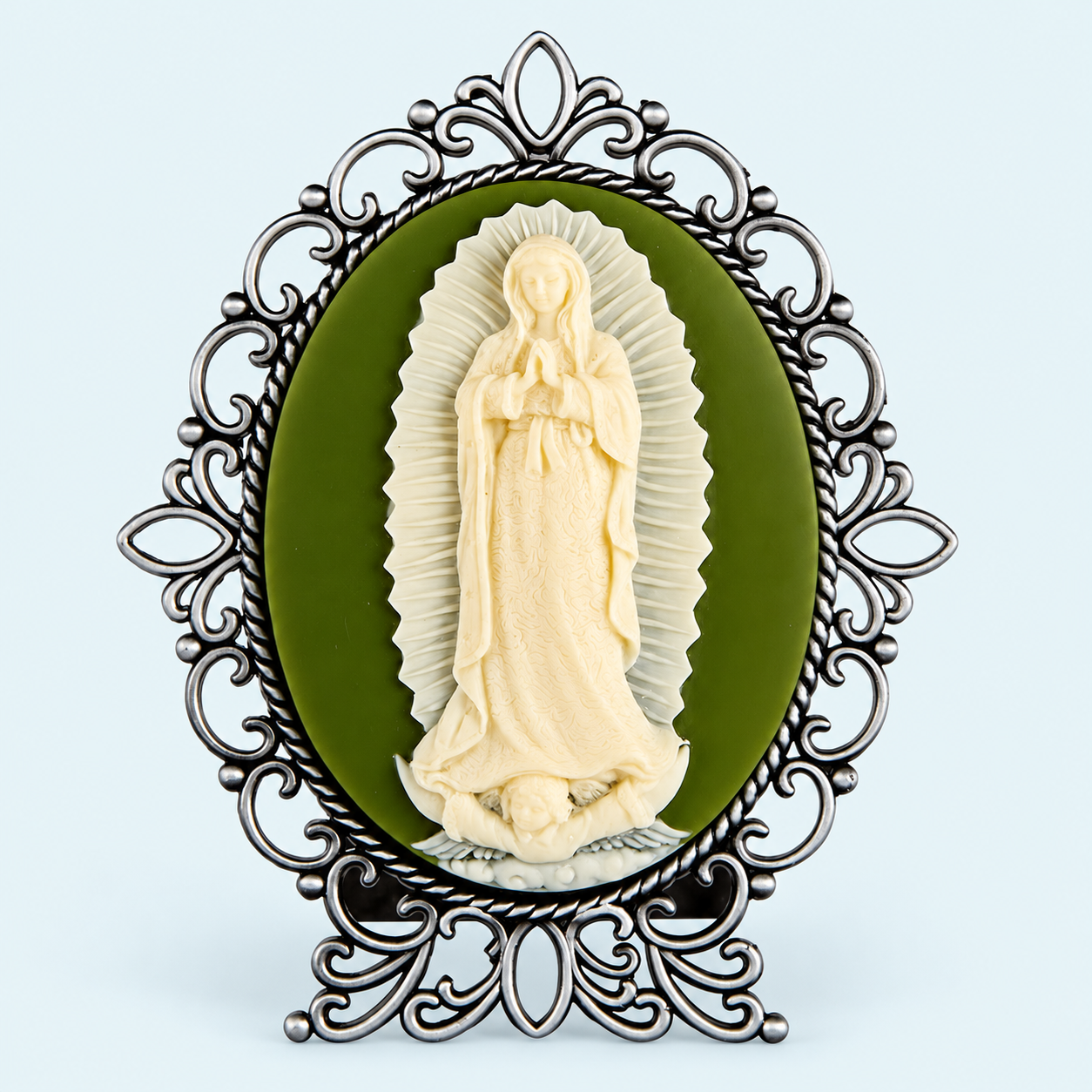 Our Lady of Guadalupe Cameo Desk Stand
