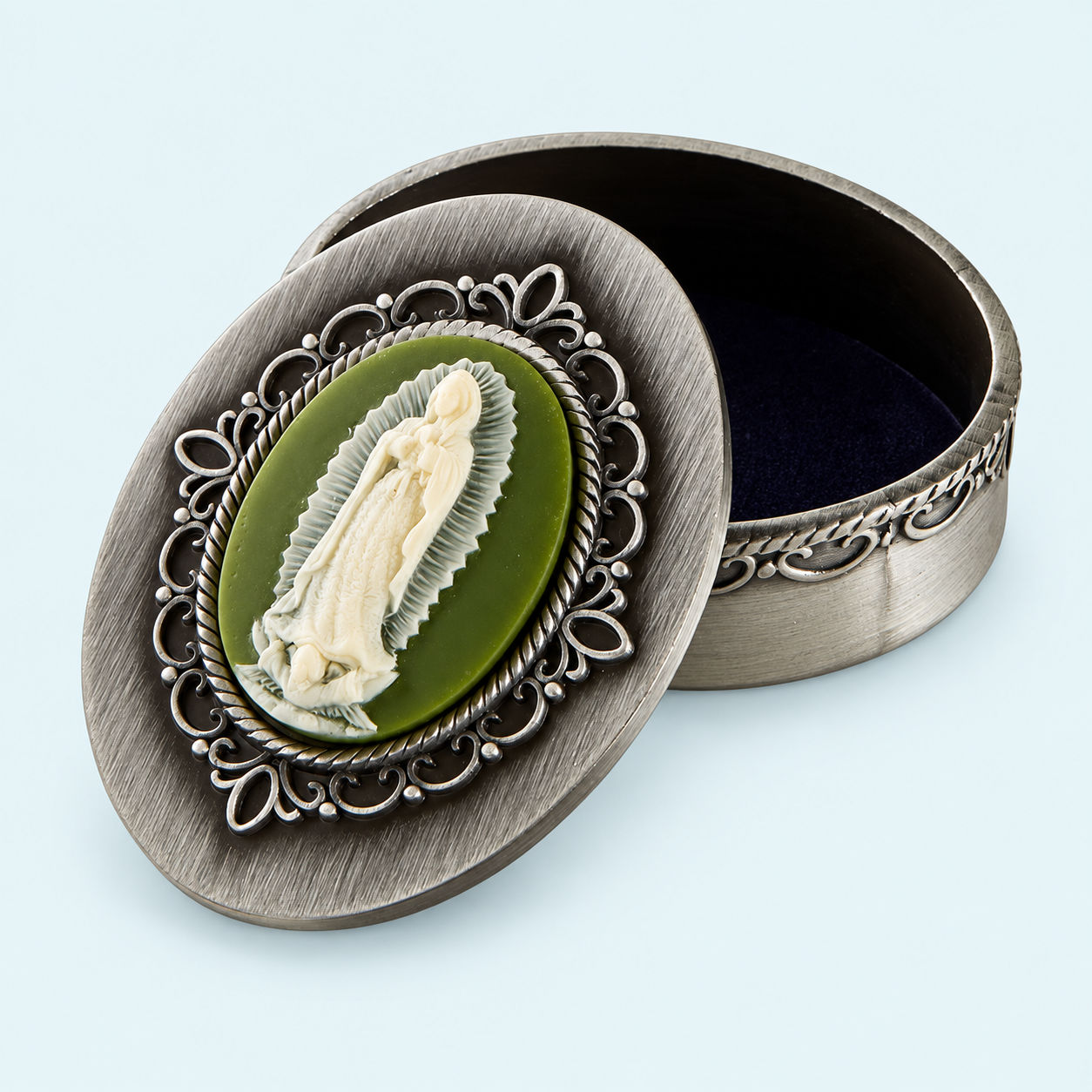 Our Lady of Guadalupe Cameo Rosary Box