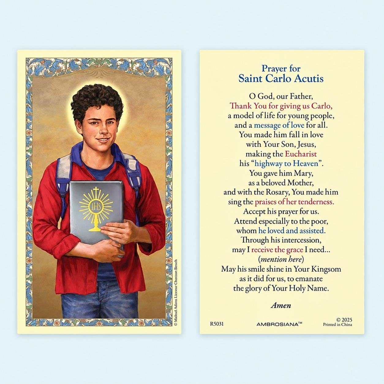 Carlo Acutis Holy Card