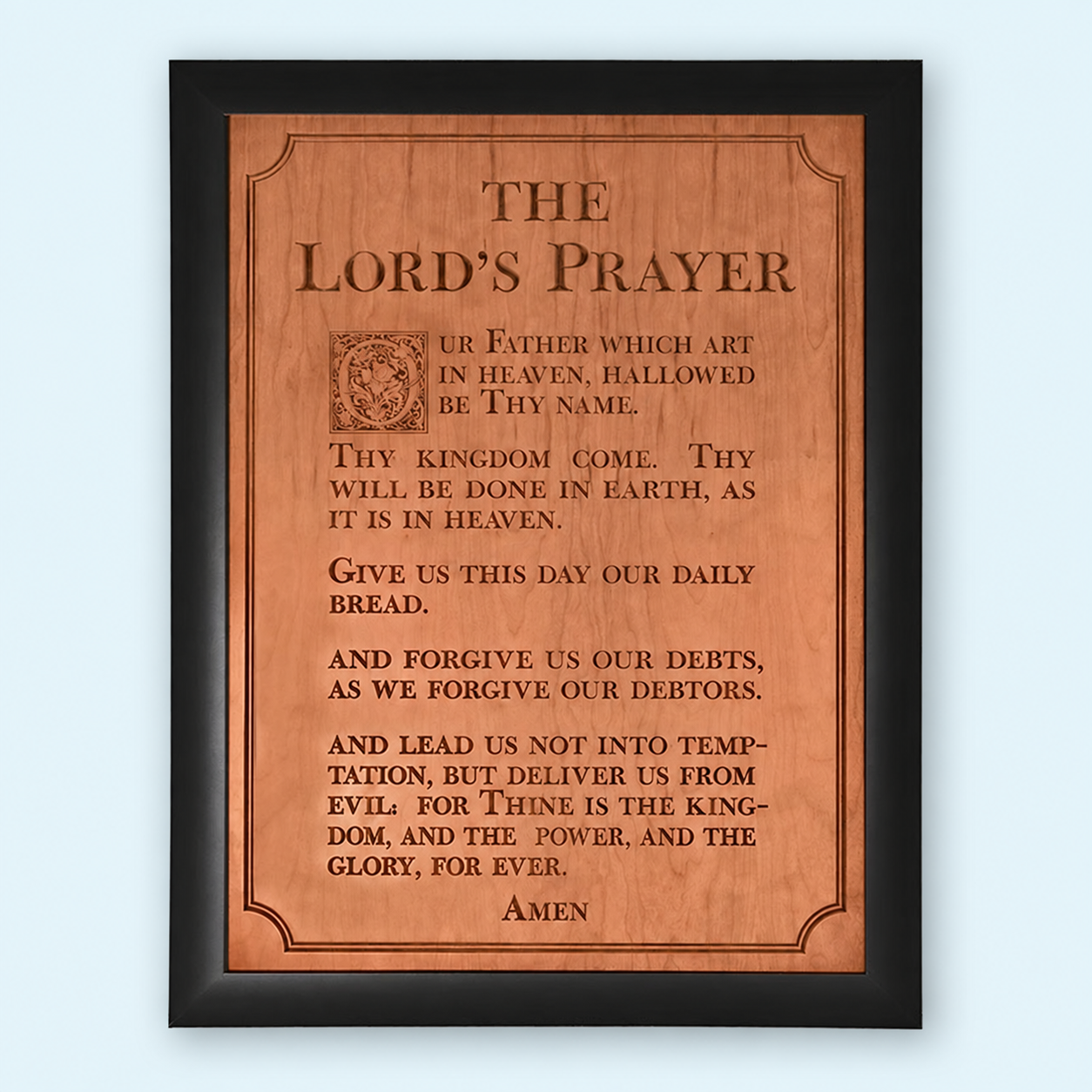 The Lord’s Prayer Carved Art – 28 × 35.75 in.